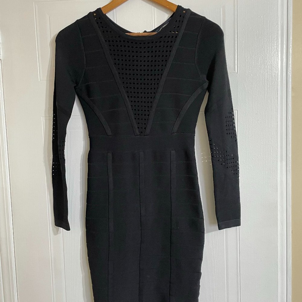French Connection Black Bandage Mini Dress